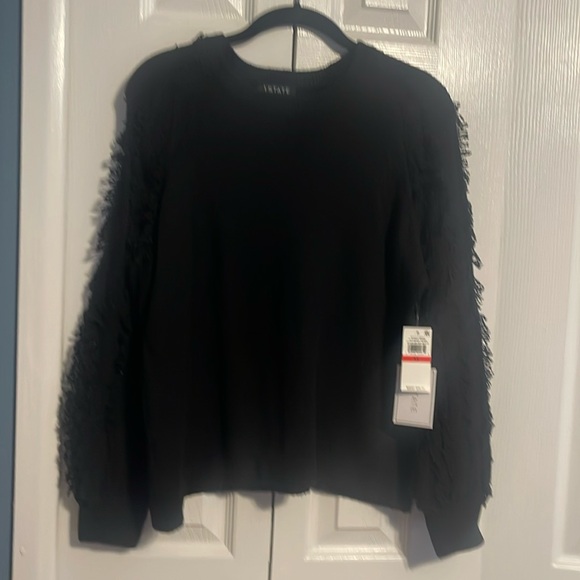 1. State long sleeve black fringe sweater in size XS NWT - Picture 2 of 12